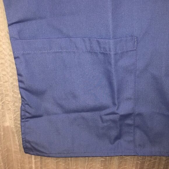 Dickies M Men’s Light Blue N-Neck Short Sleeve Two Pocket Scrub Top - Picture 6 of 12
